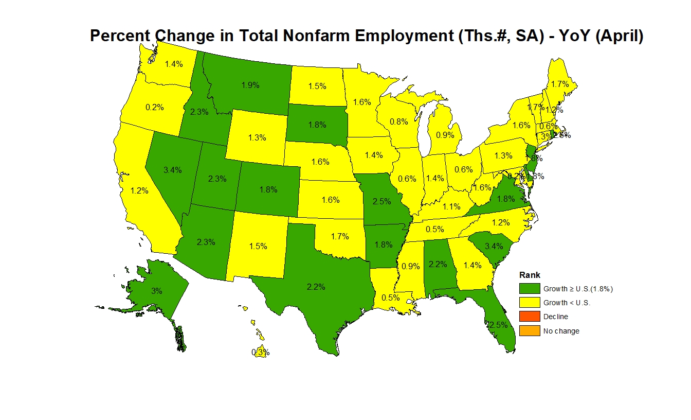 State Level Employment Situation: April 2024